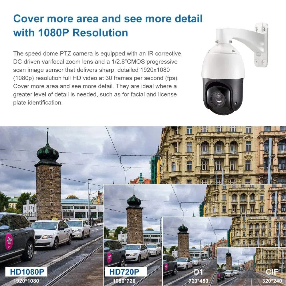 2MP Auto-Cruise PTZ Security Camera 20X Optical Zoom HD 4-in-1 Tvi/Ahd/Cvi/CVBS Video Surveillance- Pattern Scan