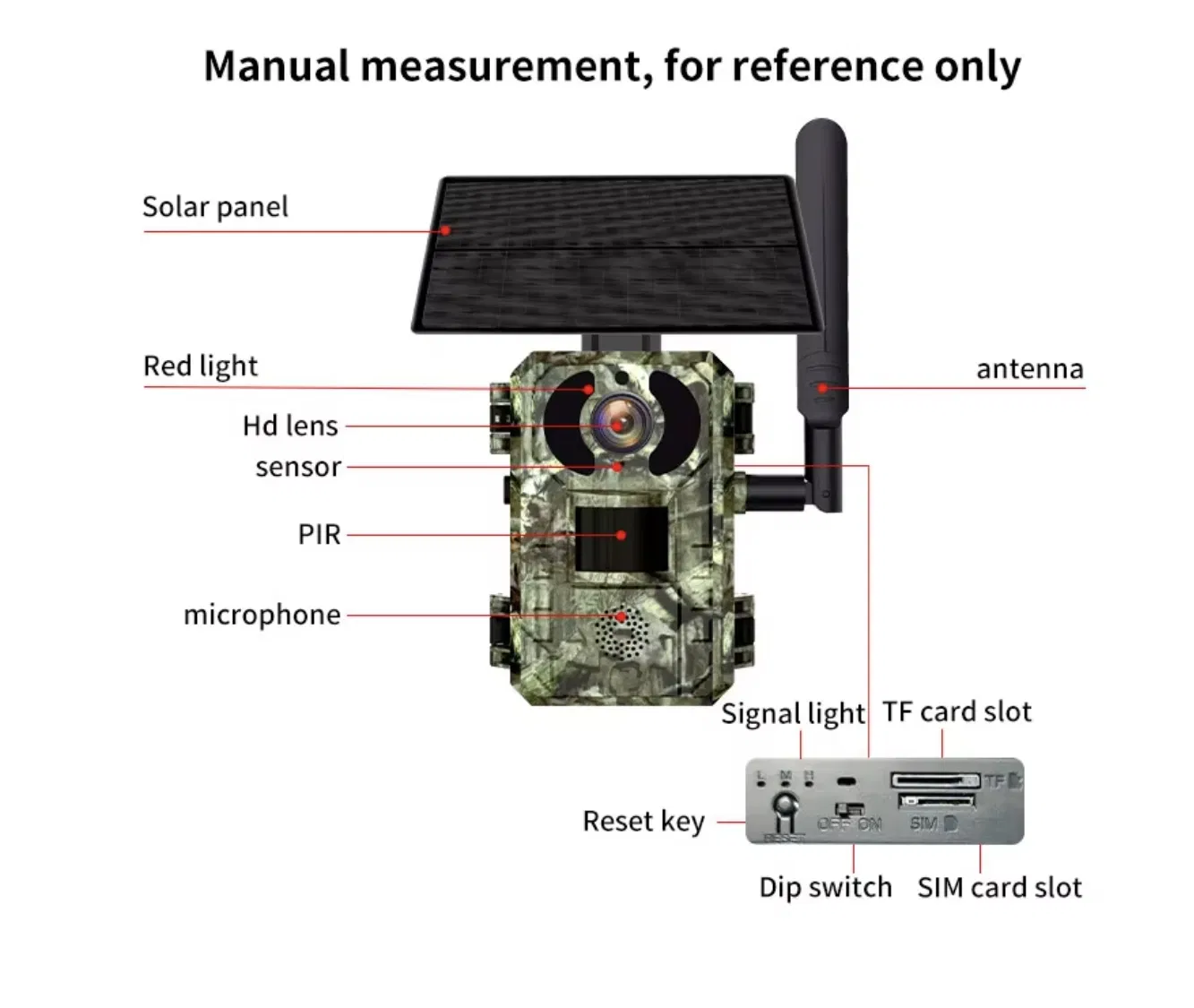 Us Edition 4G LTE Cellular 4MP Hunting Trail Camera with 4W Solar Panel Wildlife Night Vision IP66 Waterproof Camera H10