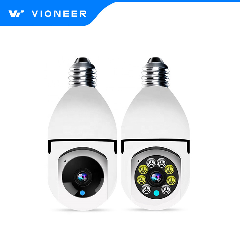 Vioneer 360 Degree Surveillance Panoramic CCTV Fisheye Light Bulb Vr Network WiFi Home Security IP Camera