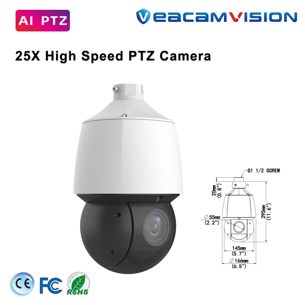 25X High-Definition 4MP PTZ Smart Security Video Surveillance CCTV Camera with 100m Night Vision