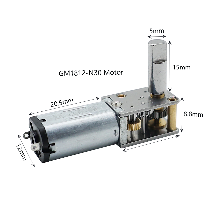 Micro Worm Geared DC Motor DC 1.5V 3V 6V 9V 12V 24V N30 Dc Right Angle Worm Reducer Gear Motor for Robot Use