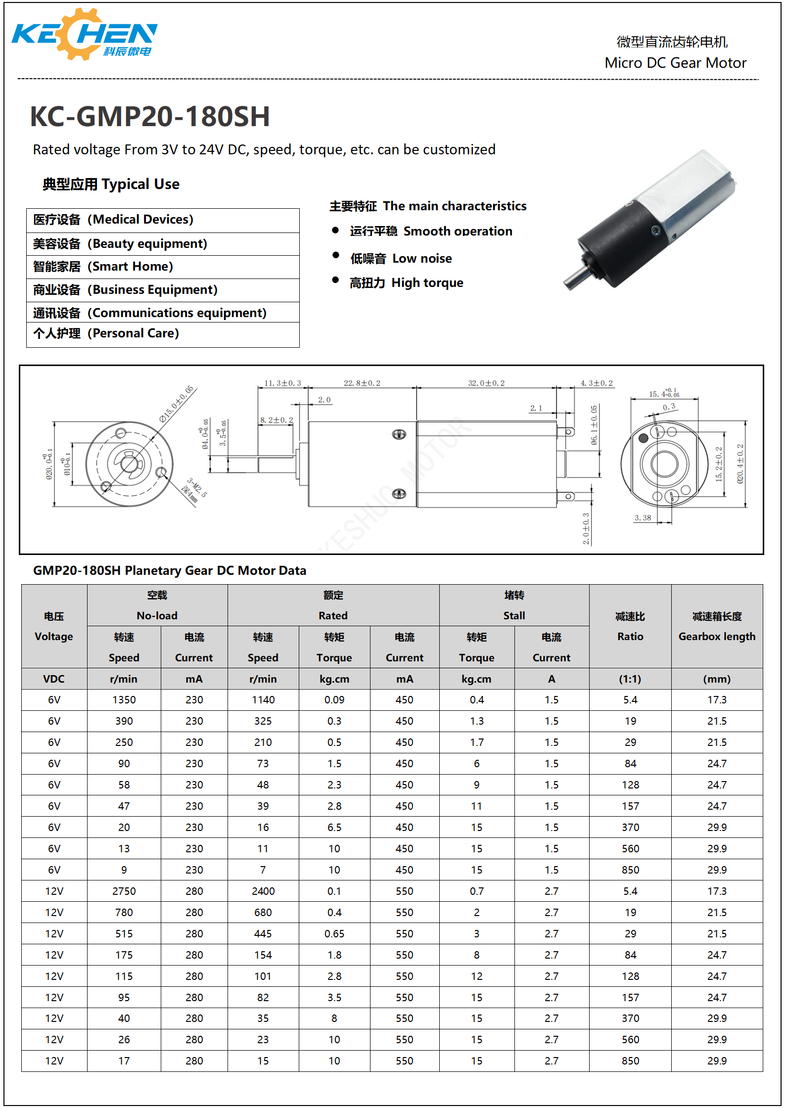 Micro Motor Technical Details