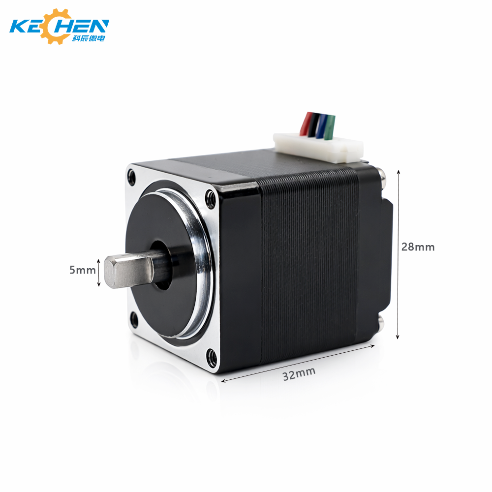 KECHEN MOTOR NEMA 11 2-Phase Hybrid Stepper Motor 28x28x32mm 12V DC 1.2kg.cm Torque 5.0mm Shaft High Precision Model 28HB-32L