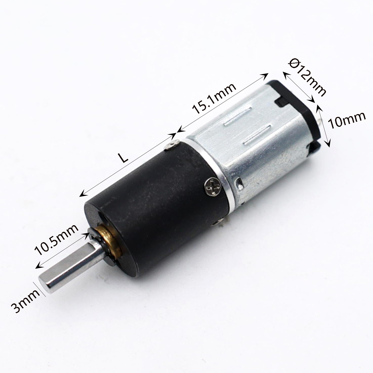 N20 Mini 12mm Brush Planetary Gearbox Micro DC Gear Motor DC 3-24V 5-2000rpm for Marking Machine