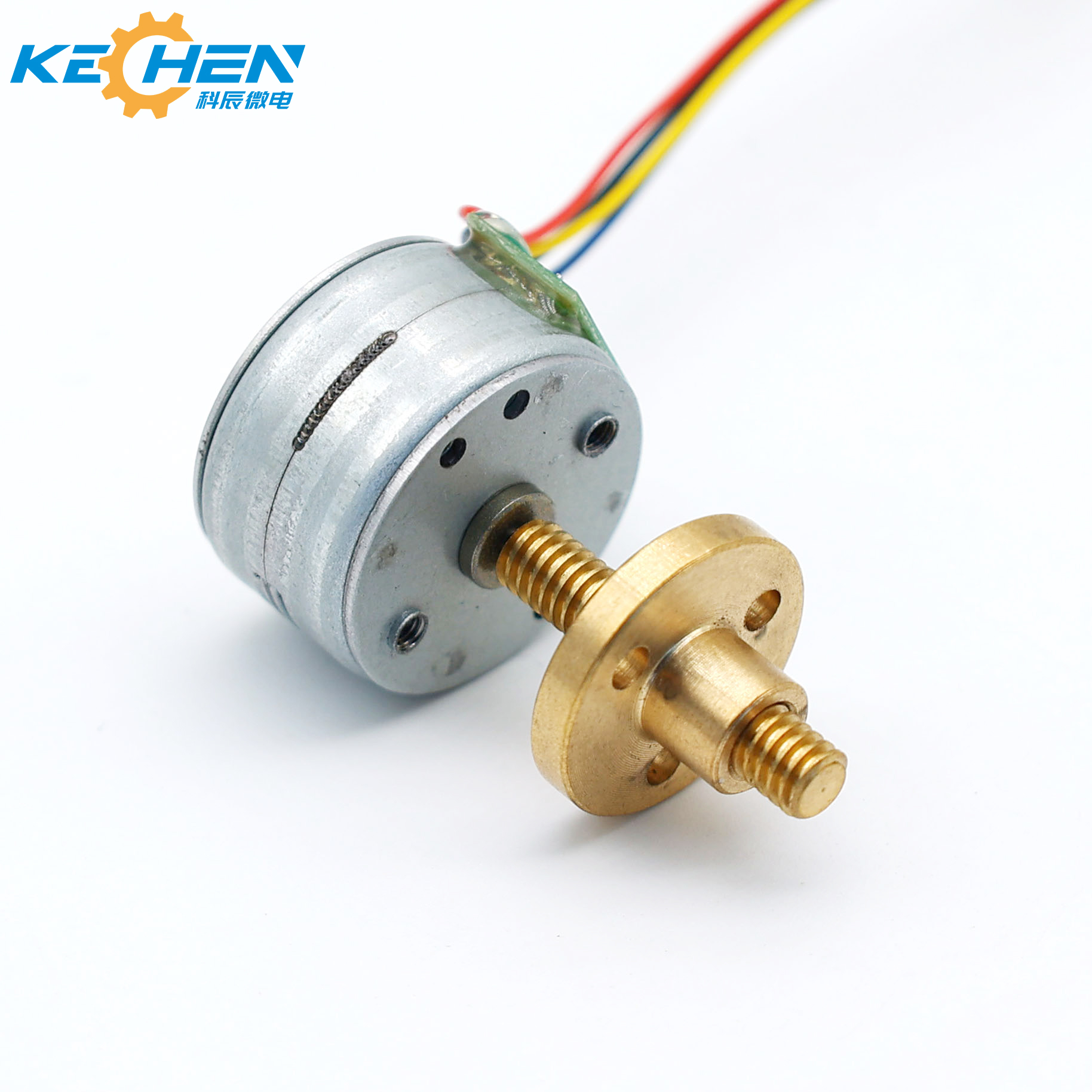 25mm Micro Stepper Motor with Tr5 Threaded Rod Flange Copper Nut Permanent Magnet-High Efficiency