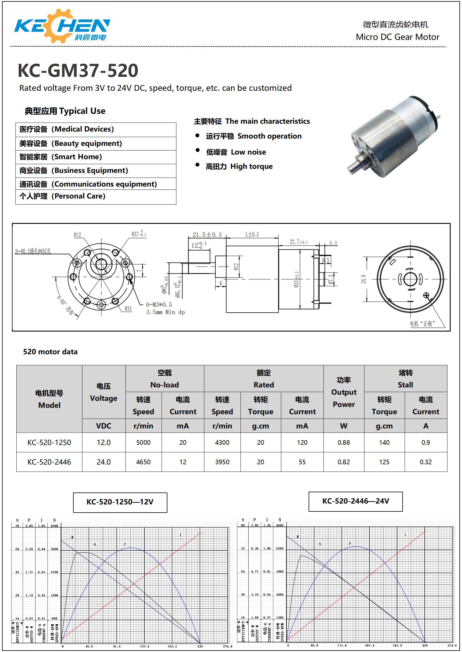 Micro DC Motor Technical Diagram 2