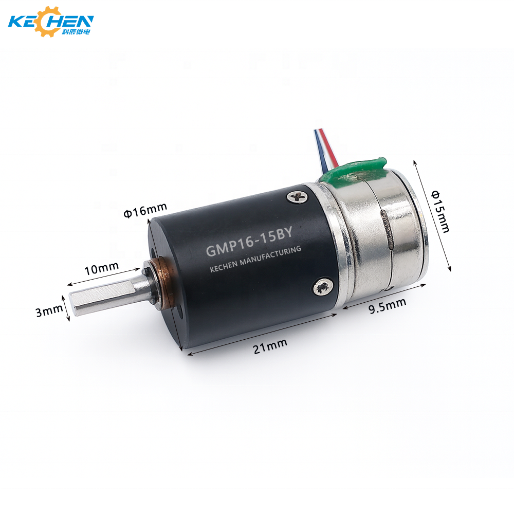 KECHEN MOTOR GMP16-15BY Planetary Gear Stepper Motor DC 5V 15mm Shaft 3.0mm Diameter 0.2-1kg.cm Torque for Medical Devices