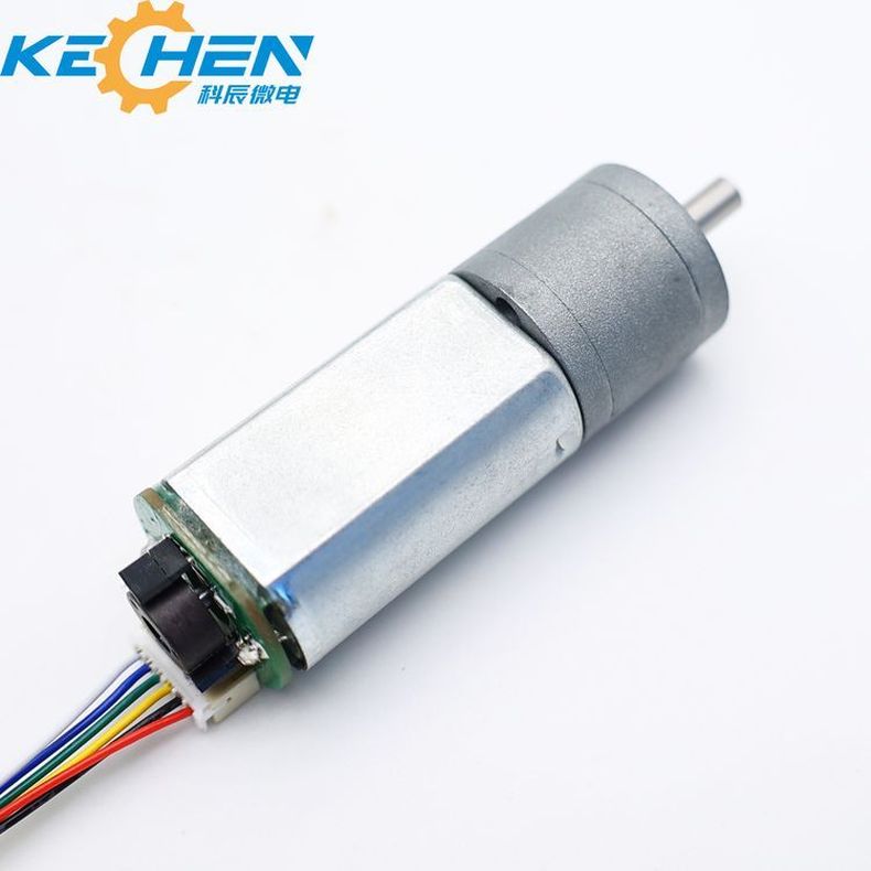 12V Brushed Geared Motor Spur Gearbox with Encoder 5-15 RPM Speed 150mNm Torque 4mm Shaft Diameter Permanent Magnet Construction