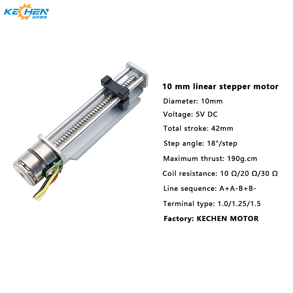 Customized Permanent Magnet 5V Stepper Motor 10mm Lead Screw M3 Rod for Medical Devices and Smart Glasses