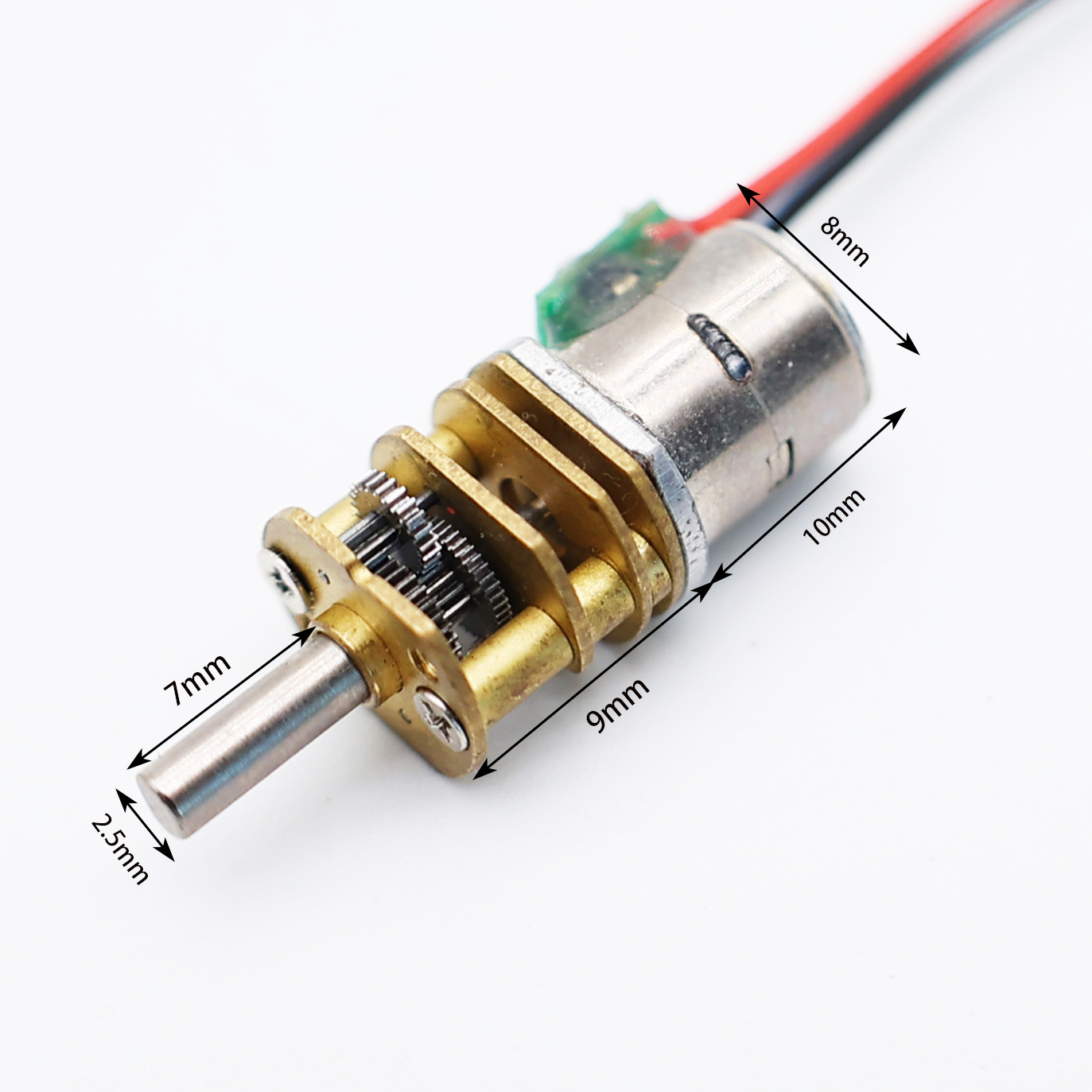 8mm Stepper Motor with 10mm Gearbox 3-50RPM High Torque Mini Motor