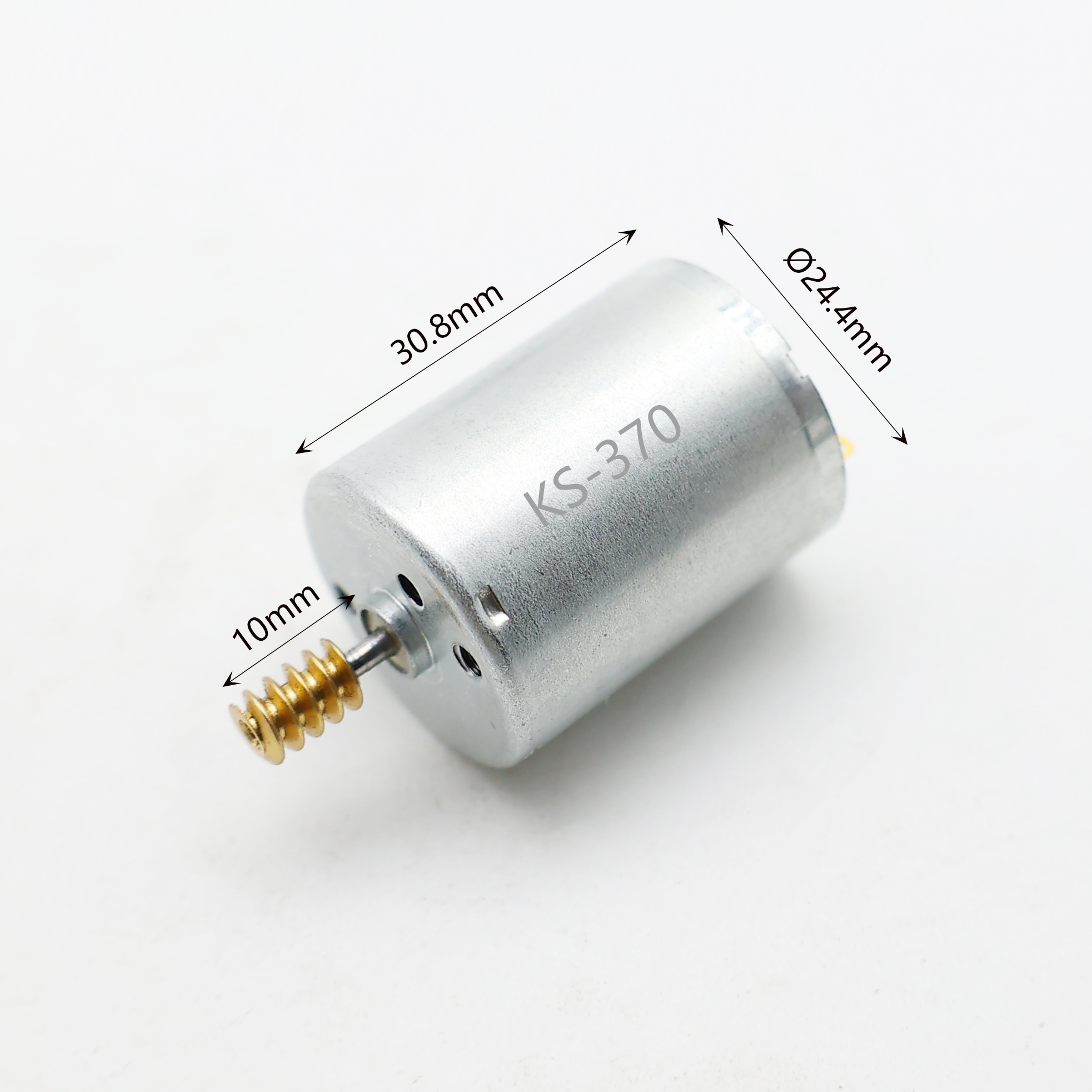 370 DC Motor 12V 5000rpm to 20000rpm Speed Range 24.4mm Diameter Brush Commutation Permanent Magnet Construction