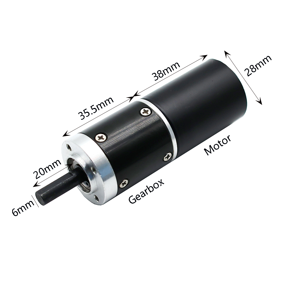 GMP28-2838 28mm Planetary Gear Motor 12v 24v Brushless DC Motor 6mm Shaft Diameter Manufactured Permanent Magnet Construction