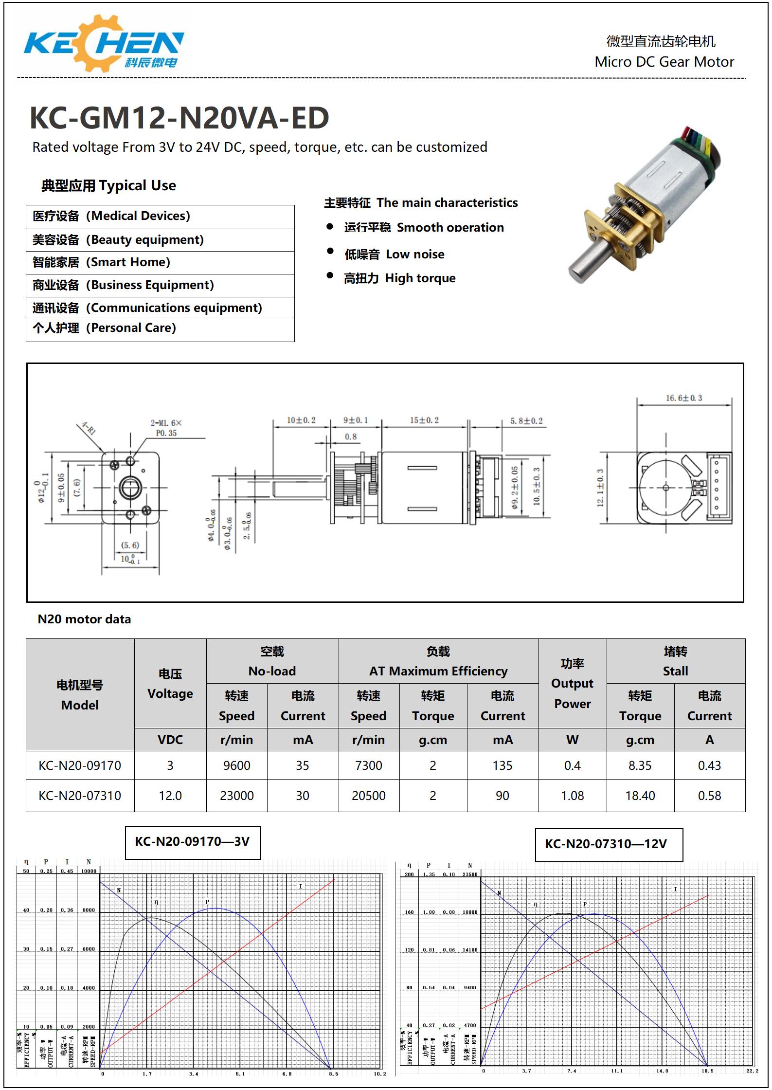 12mm small spur gear dc motor detail 2