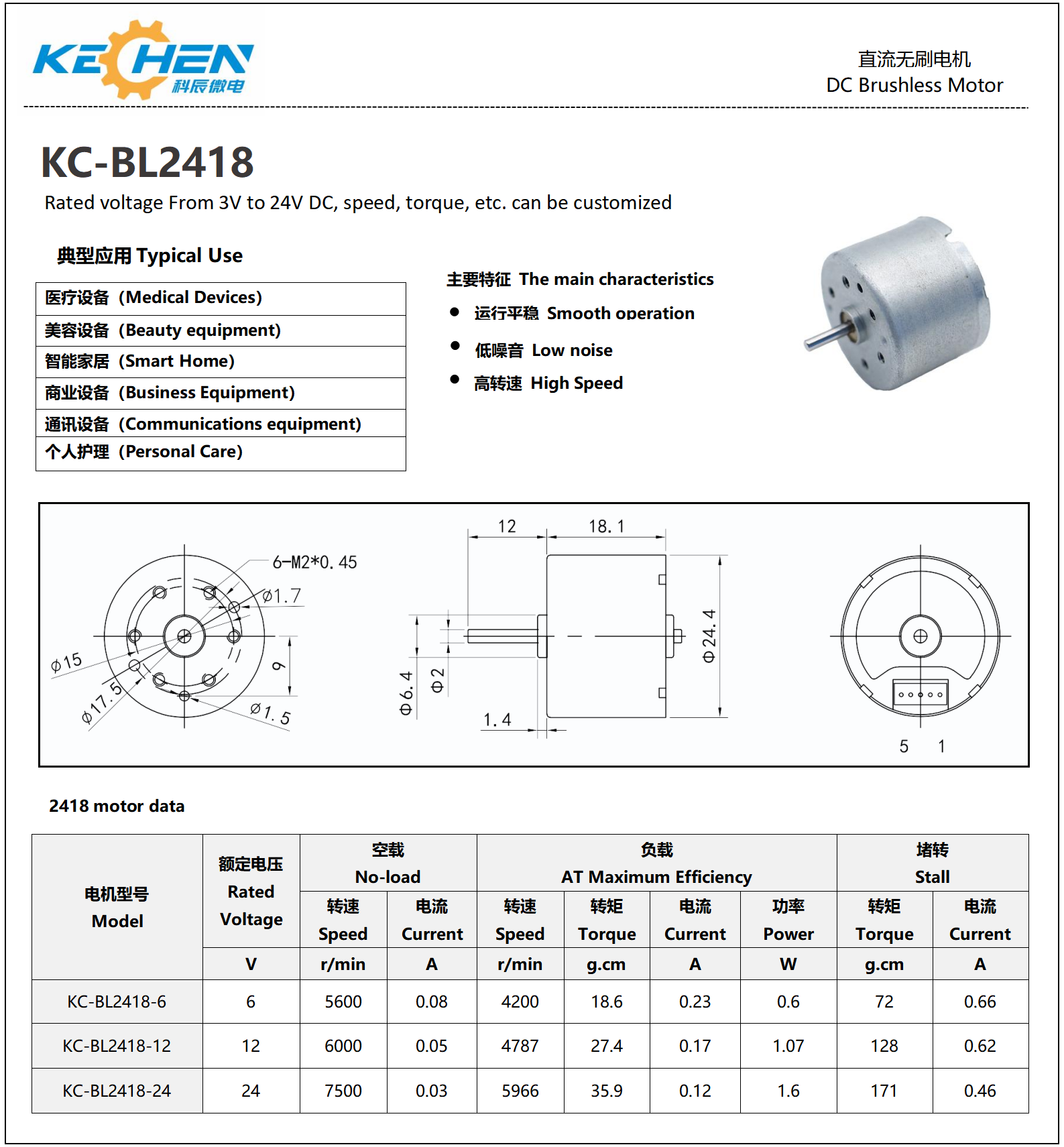 Motor technical drawing