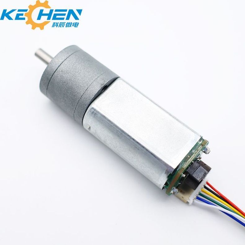 12V Brushed Geared Motor Spur Gearbox with Encoder 5-15 RPM Speed 150mNm Torque 4mm Shaft Diameter Permanent Magnet Construction