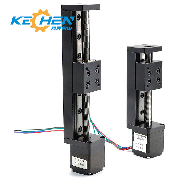Kechen Motor 28 Hybrid 2-Phase Linear Stepper Motor Guide Rail Slide T-Shaped Electric Slide Module Micro Precision DC 3-24V