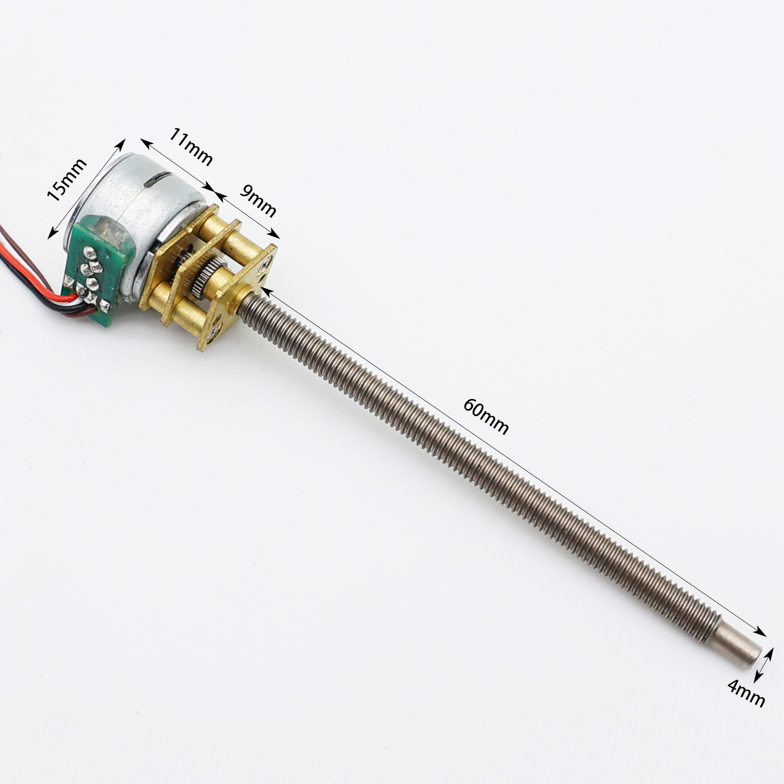 M3 M4 60mm Long Screw Shaft with 15mm Stepper Motor 5V 12V Permanent Magnet High-quality for Various Applications