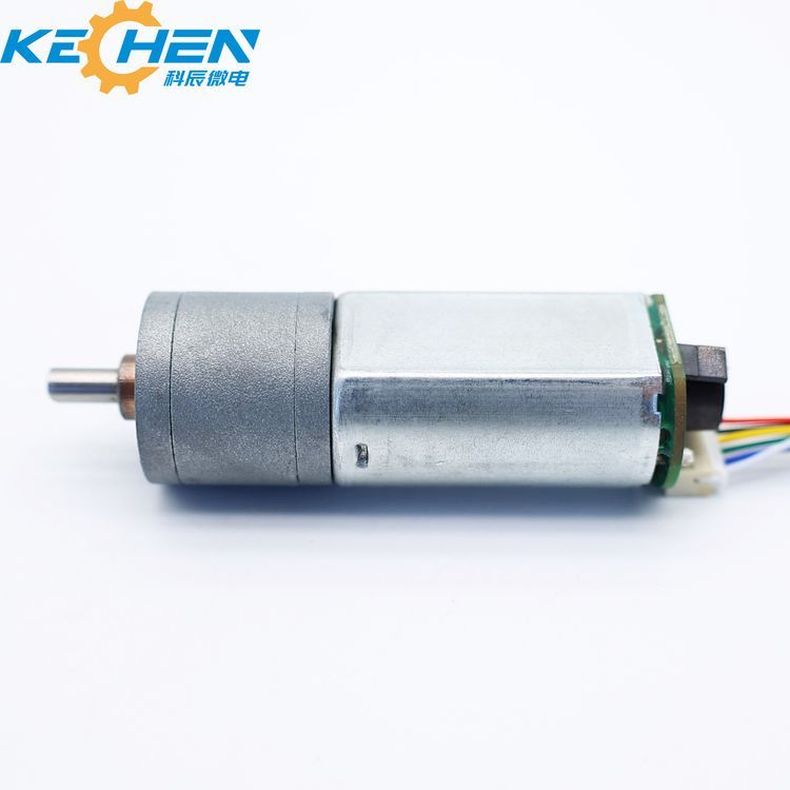 12V Brushed Geared Motor Spur Gearbox with Encoder 5-15 RPM Speed 150mNm Torque 4mm Shaft Diameter Permanent Magnet Construction