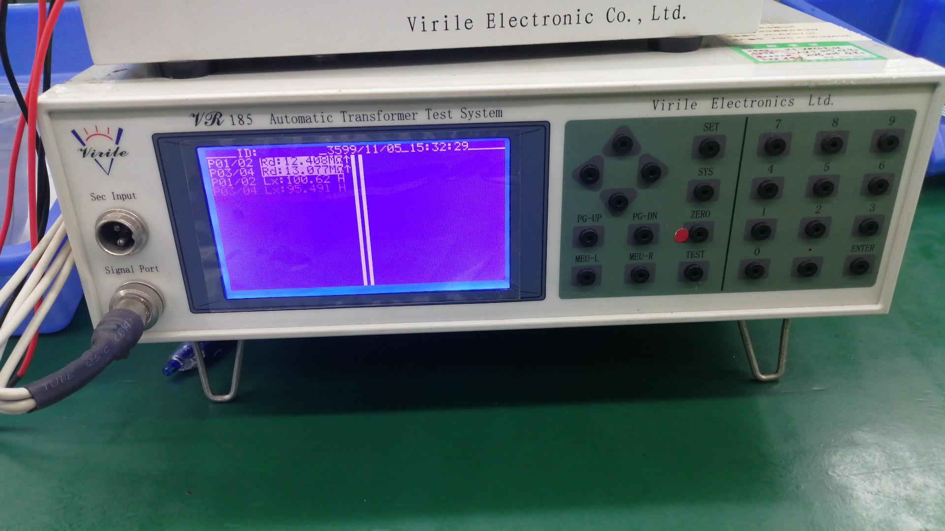 Automated transformer tester for motor coil and winding electrical testing