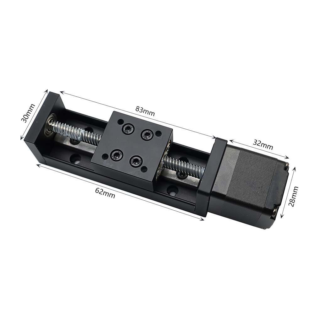 28mm Stepper Linear Module 24V 50mm 100mm 150mm 200mm 250mm 300mm Distance Travel Linear Stepper Motor for Medical Equipment