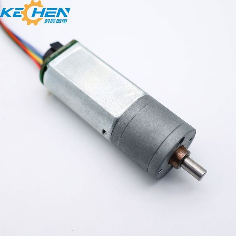 12V Brushed Geared Motor Spur Gearbox with Encoder 5-15 RPM Speed 150mNm Torque 4mm Shaft Diameter Permanent Magnet Construction