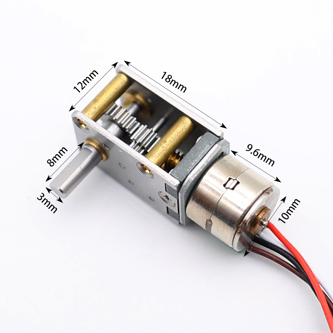 Mini 10mm Linear Small Stepper Motor with Gearbox 5v 12v Right Angle ROHS Certified Permanent Magnet for Small Projects