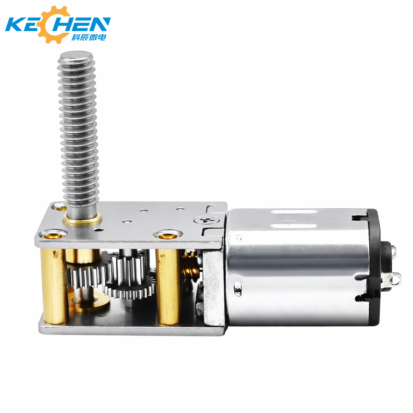 GM1812-N20 Permanent Magnet Brush Worm Gearbox Reduction Motor 90 Degrees Side Output M3 Screw Shaft 12V 1000 RPM Smart Home Use
