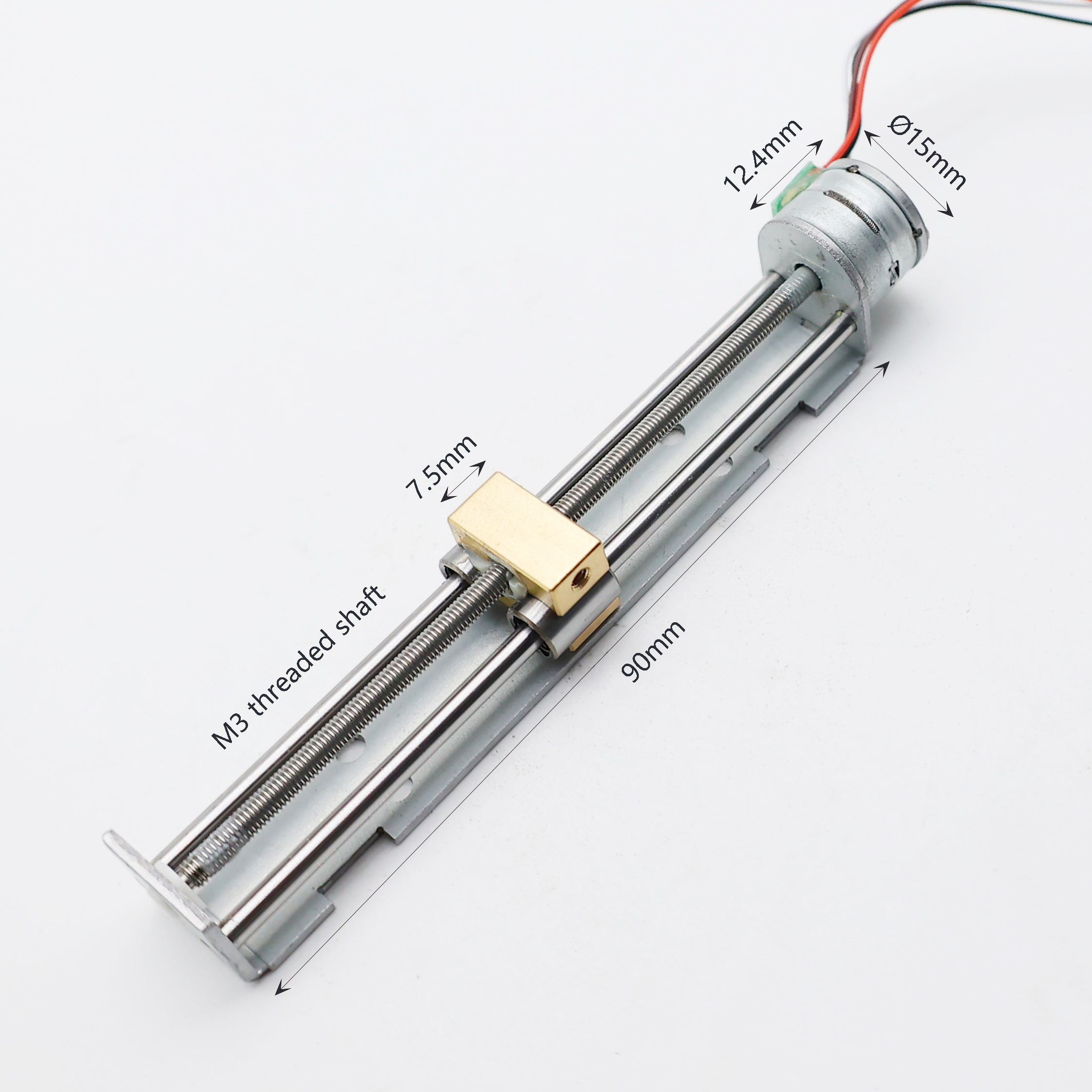 Micro Linear Stepper Motor 90mm Permanent Magnet for 3D Printing 3-24V DV 2-Phase Propulsion Motor