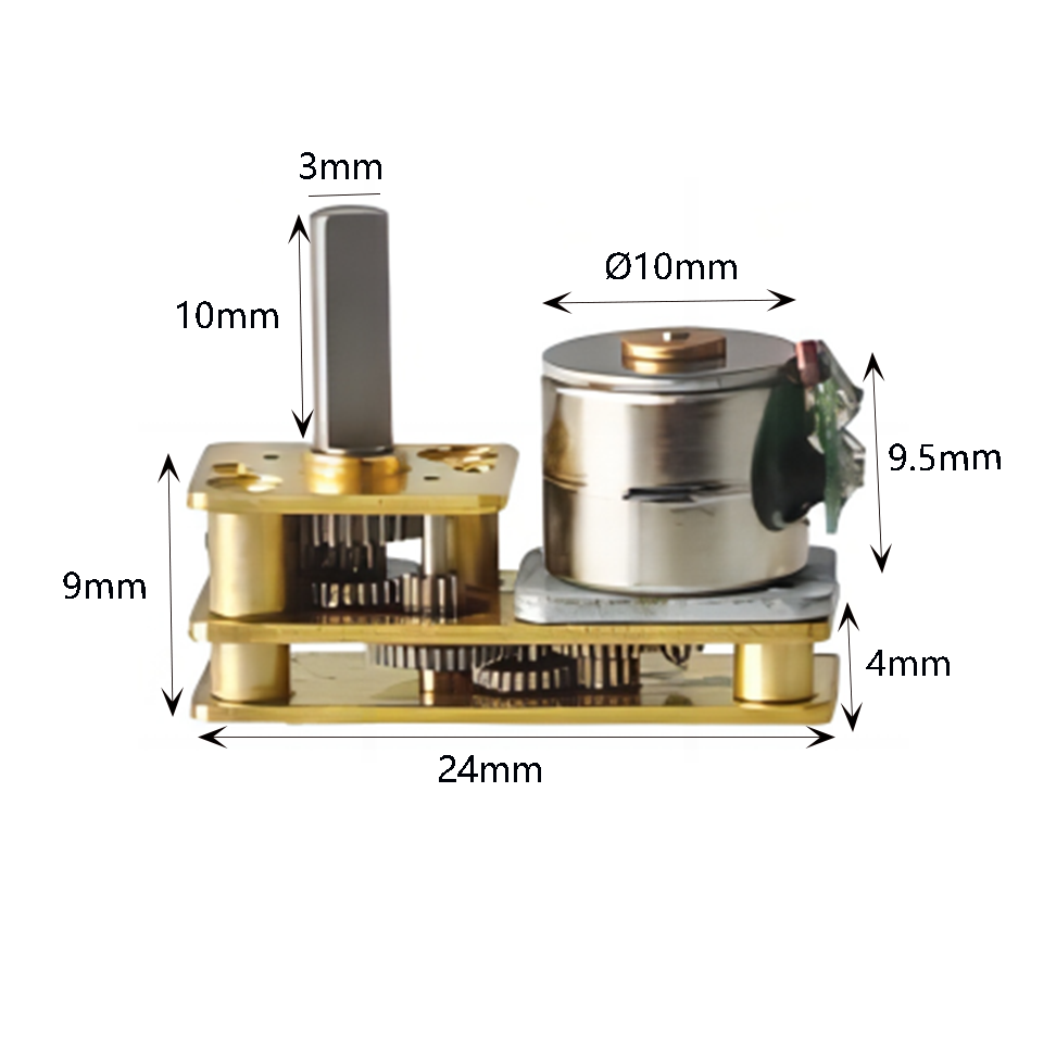GM1024-10BY 10mm Worm Gear Micro Stepper Motor with High Precision Permanent Magnet for Medical Testing Equipment