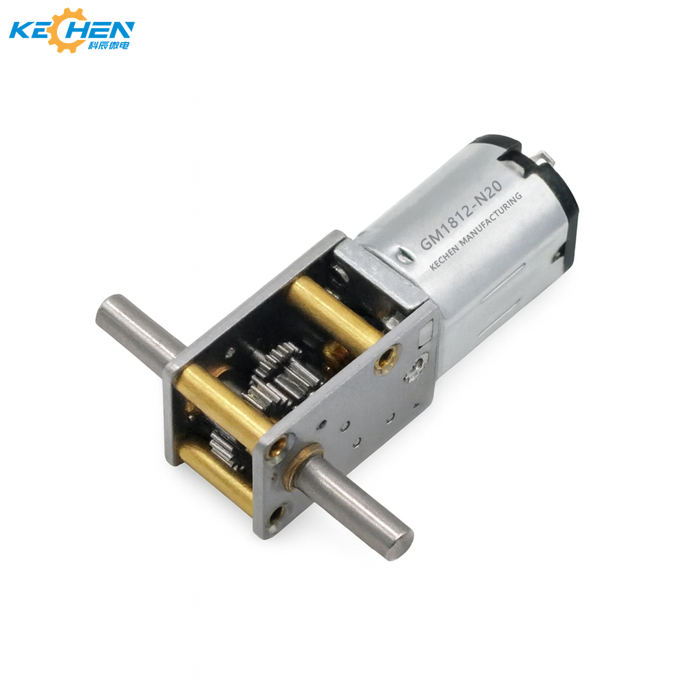 N20 12mm 12V Brush Permanent Magnet Worm Gear Motor Dual Shaft Mini DC High Torque Reversible Turbo Geared Smart Home Appliance
