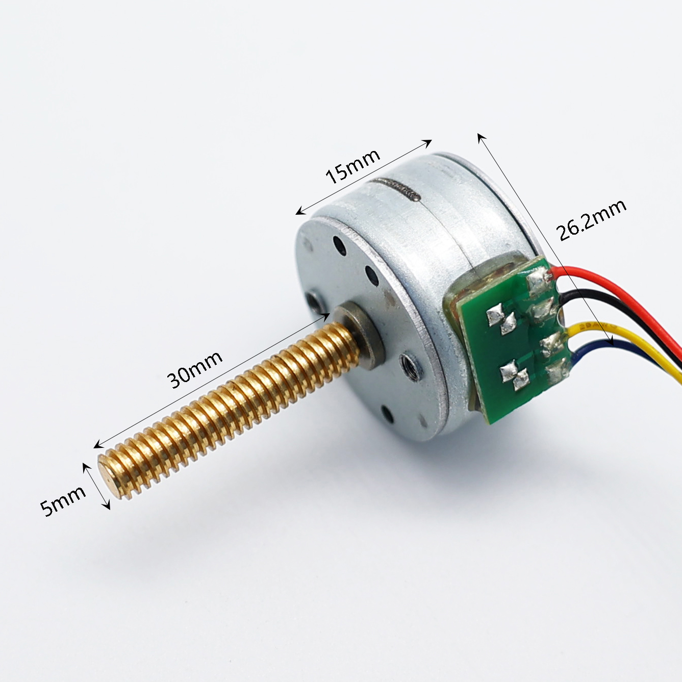 25mm Micro Stepper Motor with Tr5 Threaded Rod Flange Copper Nut Permanent Magnet-High Efficiency