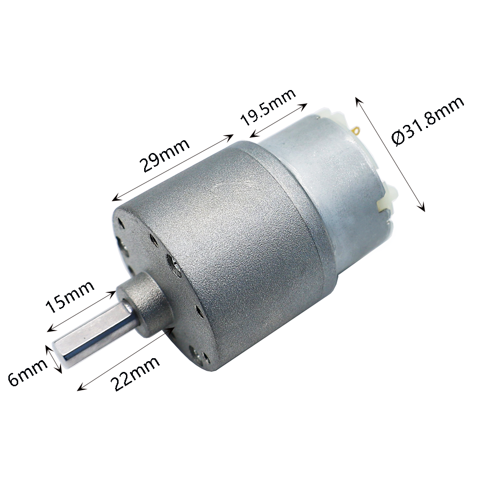 GM37 Dc Motor 500 Model 12V 5Rpm High Torque Low Speed for Feeder with 6mm D Shaft Diameter