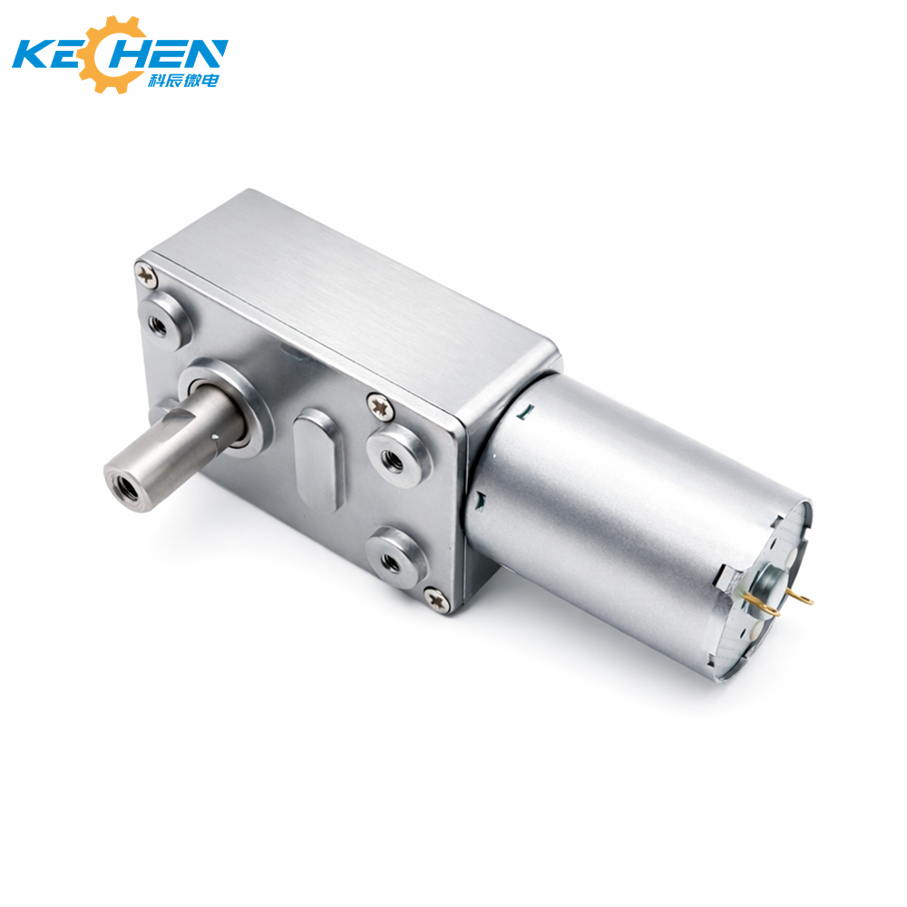 46mm * 32mm Square Gearbox Right Angle Output Shaft 6mm 12v 24v DC Worm Motor Product Type DC Motors