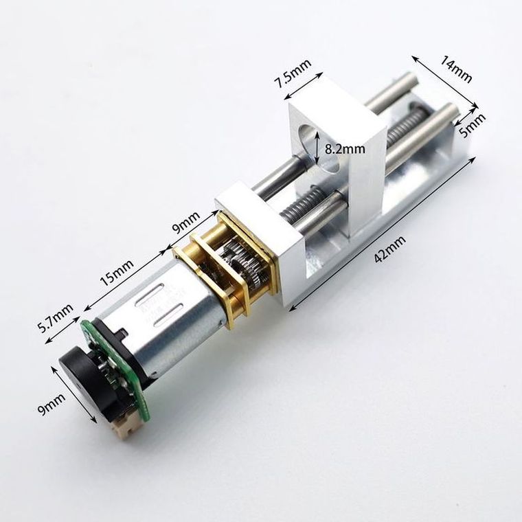 2.4V Brush Micro DC N20 Gear Motor GM12-N20VA M3 Threaded Shaft 12mm Diameter Permanent Magnet Construction for Electric Bicycle