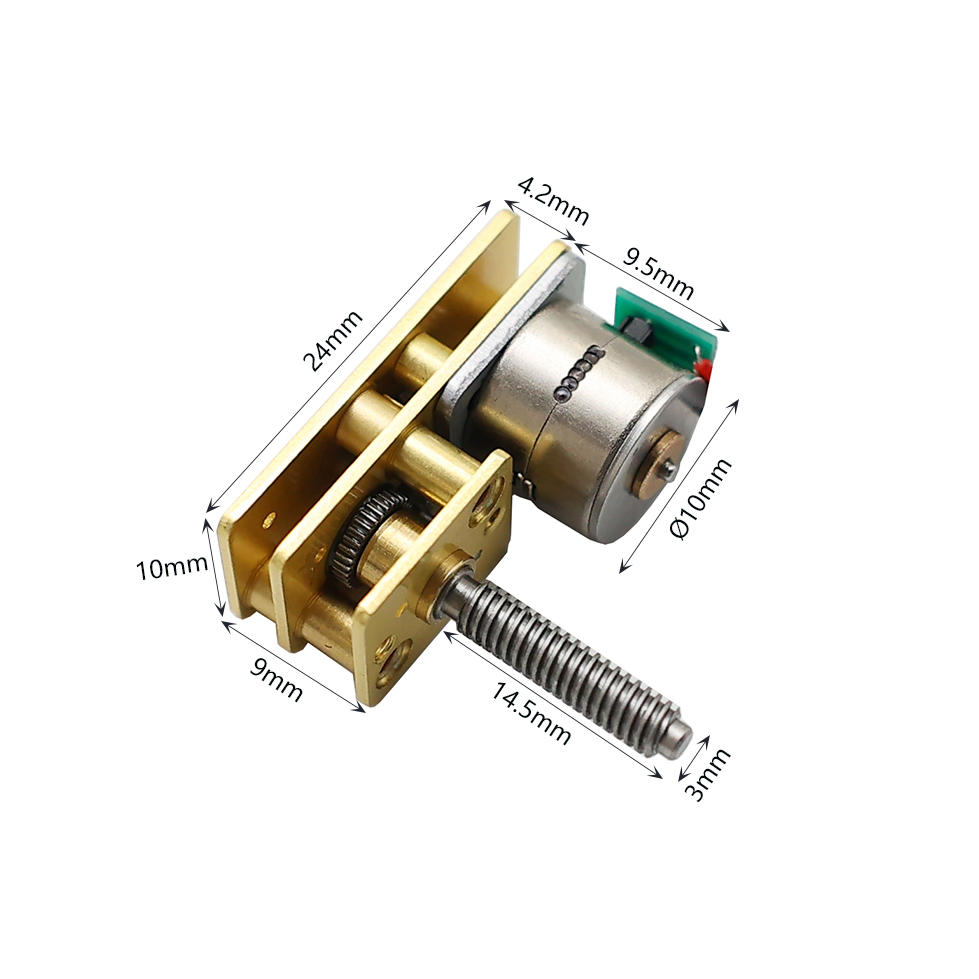 5V Permanent Magnet Stepper Gear Motor 10mm KC-GM1024-10BY 18 Degree Step Angle 2 Phase for Medical Devices