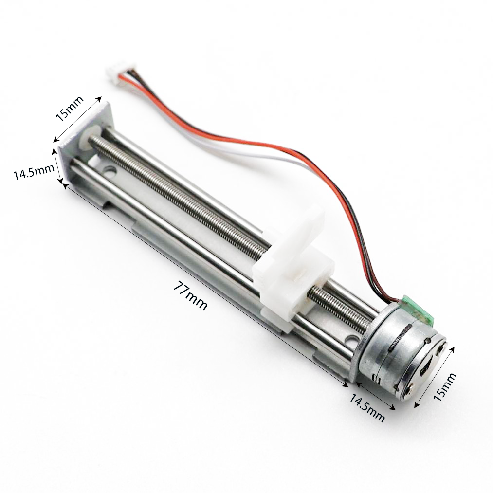 5V 20ohm 15mm Permanent Magnet Stepper Motor 18Degree 2Phases 4 Wires Linear Actuator Screw Medical Grade RoHS Certified