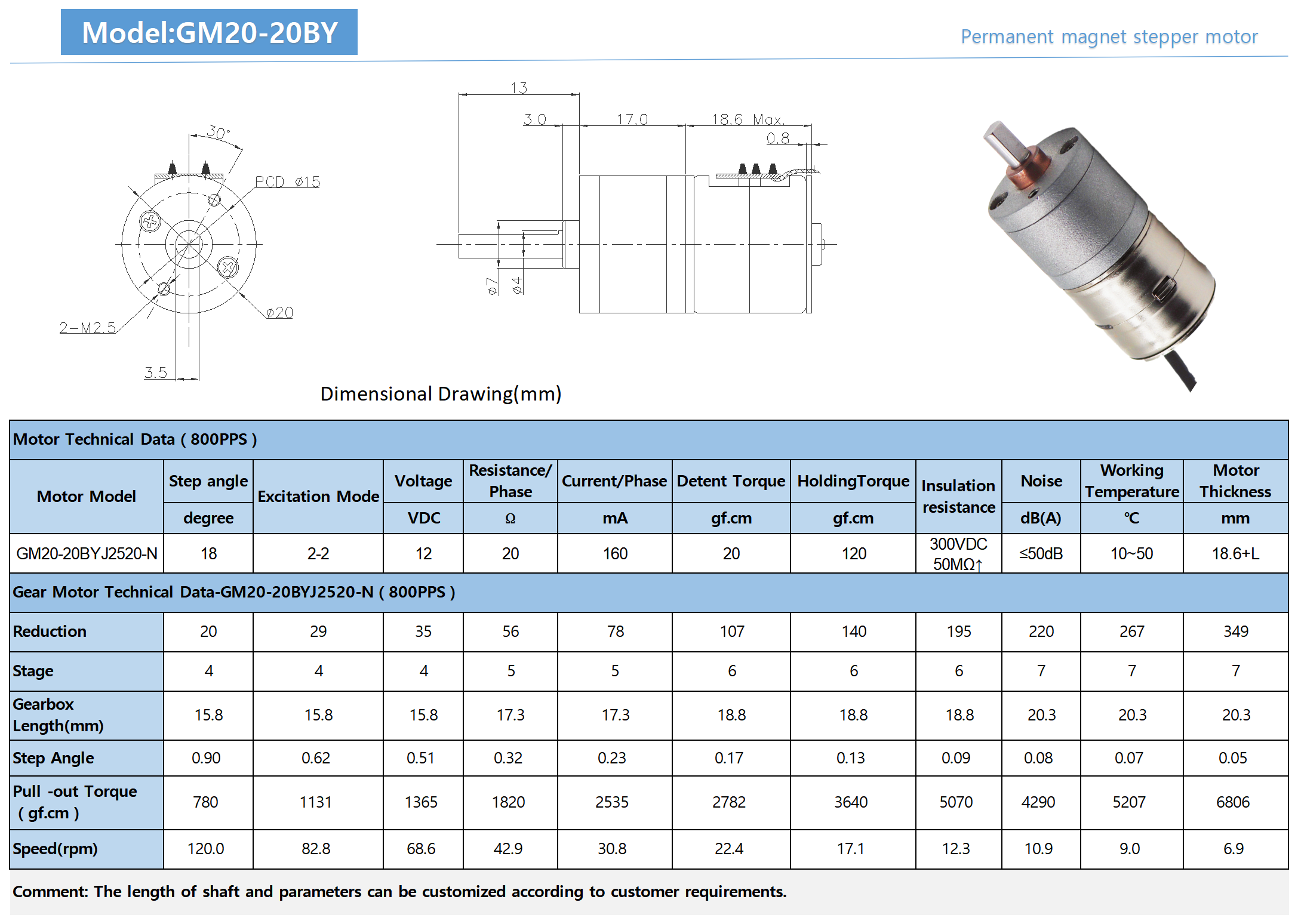 Micro Motor Structural Chart