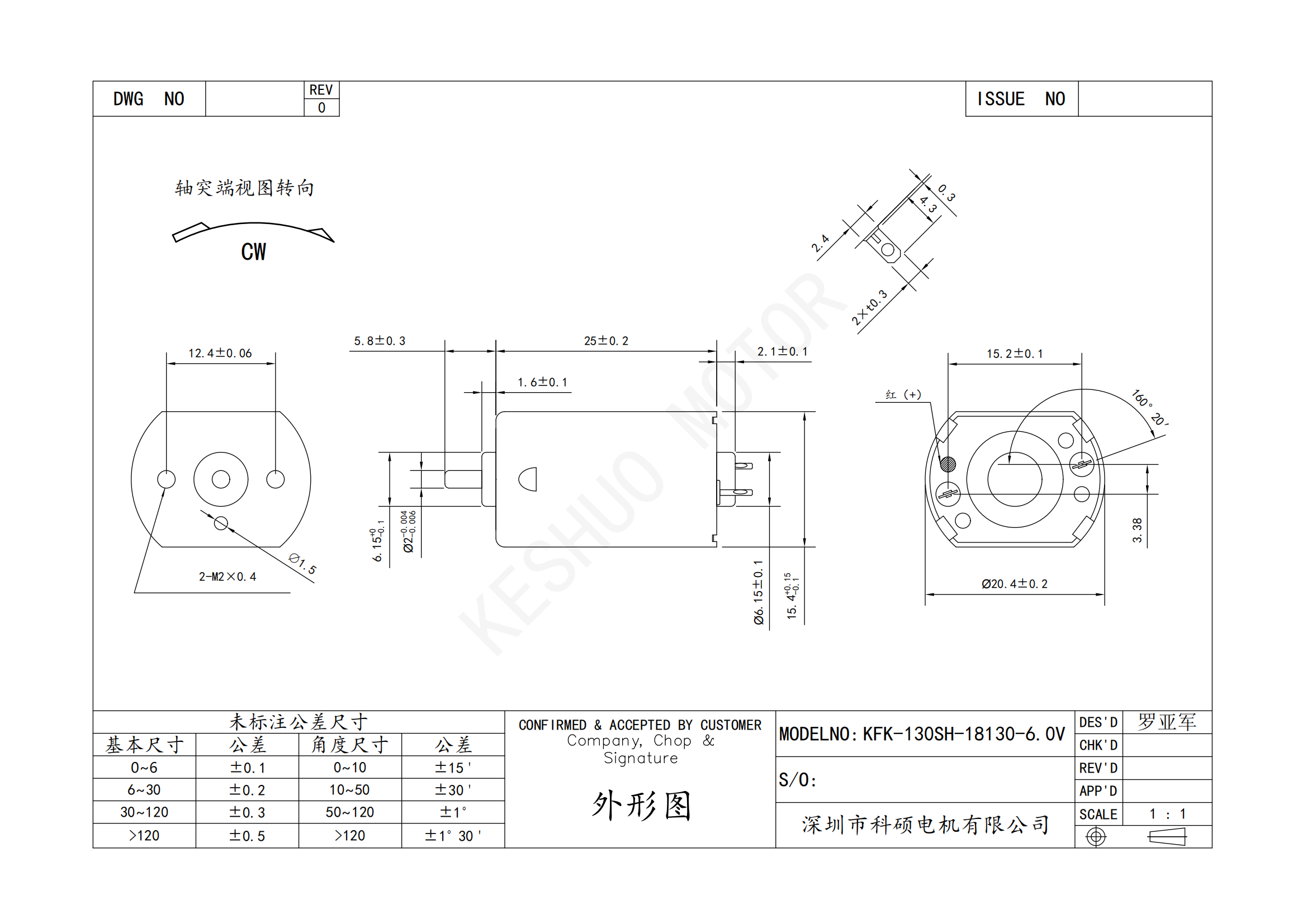 Motor Dimension Details