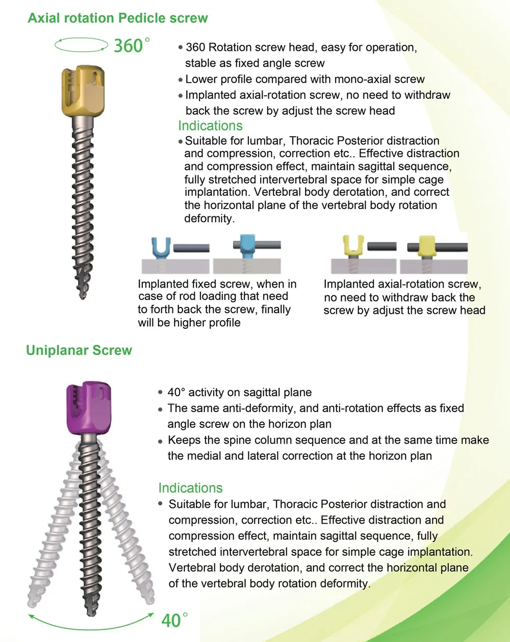 Spine Surgical Pedicle Screw