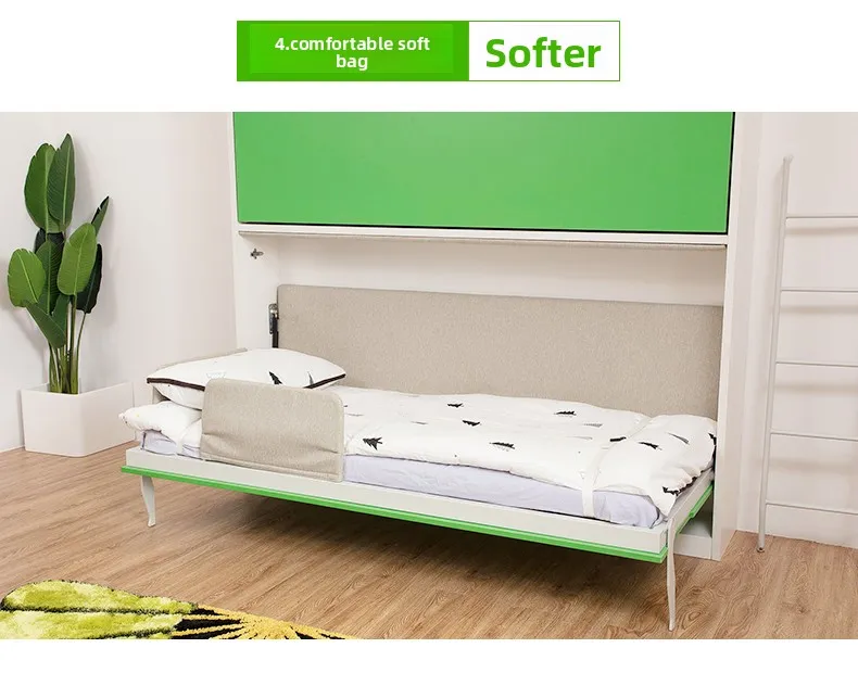 Cama Murphy plegable de tamaño pequeño personalizable para estudiantes, cama de pared con camas invisibles superiores e inferiores, mueble para el hogar