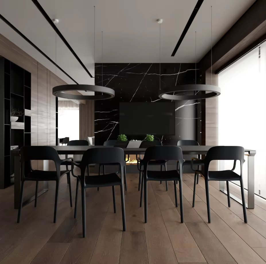 Conjunto de muebles de dormitorio moderno y elegante para espacios de lujo
