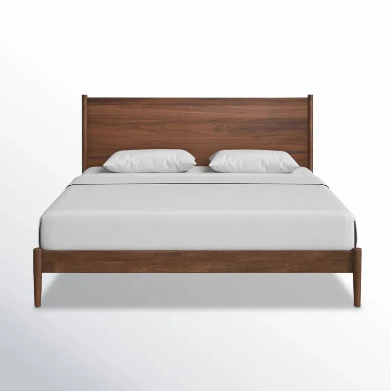 Cama de pared moderna de roble de alta calidad con marco de espiral y listones de pino, cama plana contemporánea para hogar y hotel, tamaño individual, doble, reina y rey