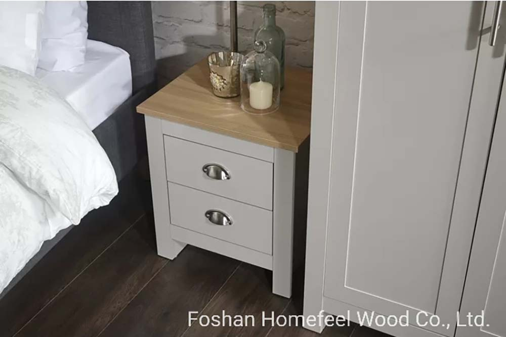 Venta Directa de Fábrica Armario de Madera Moderno para Dormitorio Muebles para el Hogar (HF-WF037)
