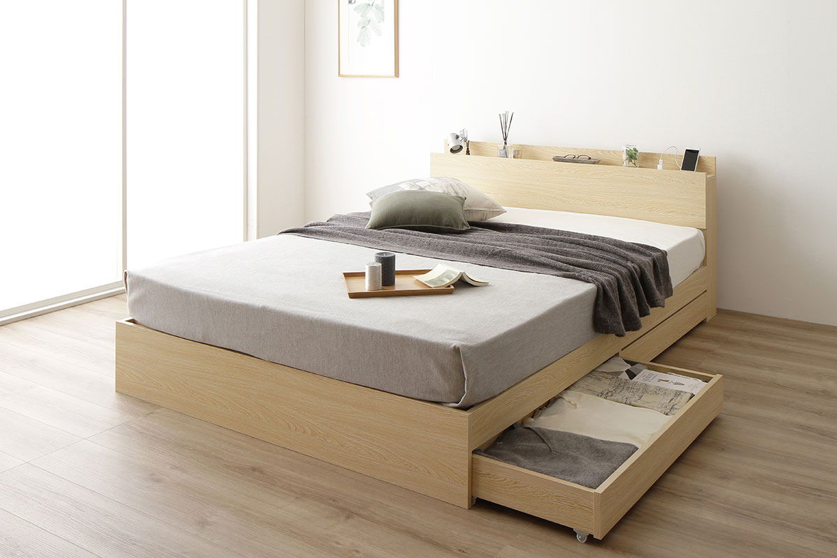 Cama de almacenamiento de madera moderna de lujo de MDF o aglomerado, venta al por mayor de cama individual, doble o king size con base de grandes cajones