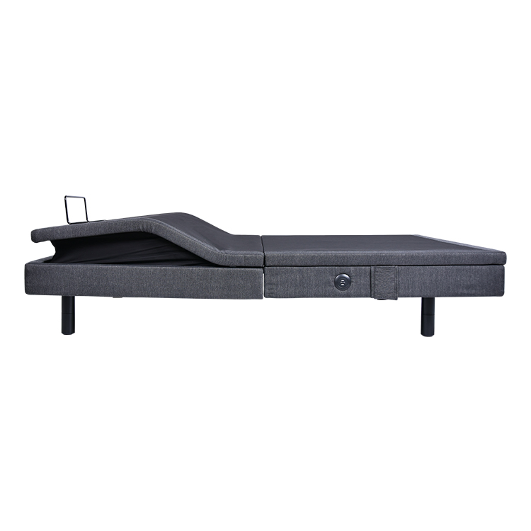 Cama inteligente ajustable Tecforcare con masaje y televisión, cama de lujo tamaño king, mueble de cuero, cama de madera maciza con base doble