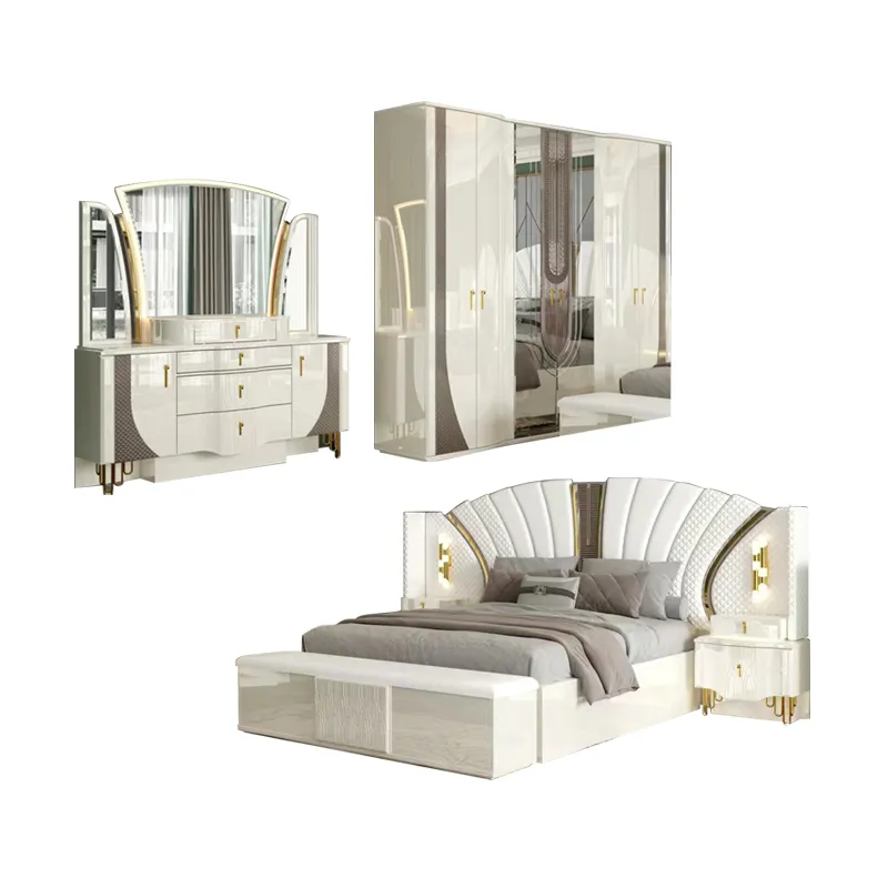 Mobiliario de dormitorio completo vista frontal