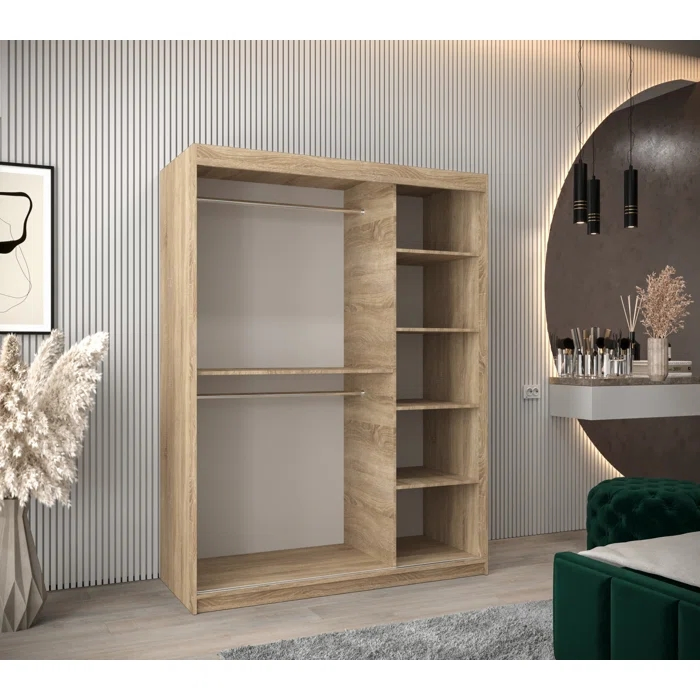 Armario de dormitorio moderno con puertas correderas de espejo al por mayor de China, muebles para el hogar