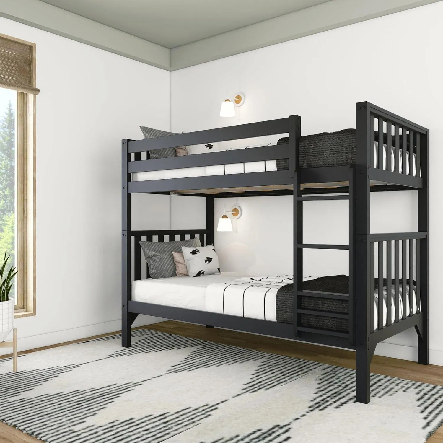Muebles de dormitorio moderno funcional Conjunto de dormitorio Cama litera de madera para niños