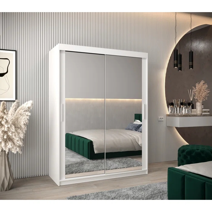 Armario de dormitorio moderno con puertas correderas de espejo al por mayor de China, muebles para el hogar