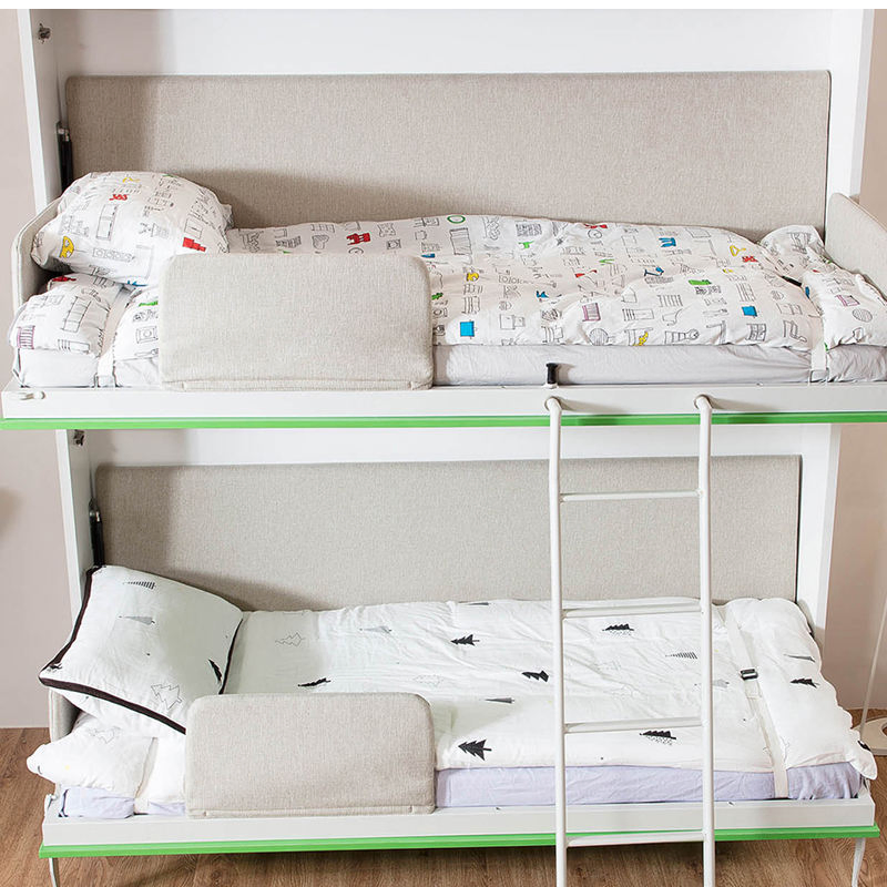 Cama Murphy plegable de tamaño pequeño personalizable para estudiantes, cama de pared con camas invisibles superiores e inferiores, mueble para el hogar